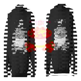 イチゴケーキ スイーツ デザート かわいい 春 パティシエ、普段着、いちご狩り、いちご、ストロベリー、お菓子 スウェットシャツ - Kawaiitshirt