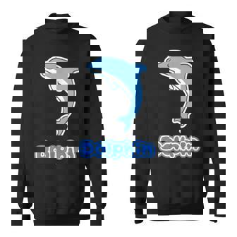 イルカ Dolphin ドルフィン【どうぶつフレンズ】水族館 海の生き物 ゆるくて かわいい 動物 イラスト スウェットシャツ - Kawaiitshirt