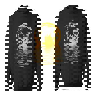 イルカ 海 夕日 月 反射 自然 恋人 ギフト スウェットシャツ - Kawaiitshirt