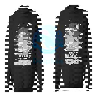 イルカのような昼寝 可愛い眠りイルカ スウェットシャツ - Kawaiitshirt