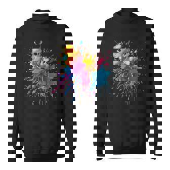 インク ペンキ 飛び散り レインボープリント カラフル イラスト スウェットシャツ - Kawaiitshirt