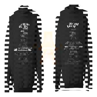 ウェイトリフティング 筋トレ バーベル やる気がないなら家に帰れ グリズリーベア クマ スウェットシャツ - Kawaiitshirt