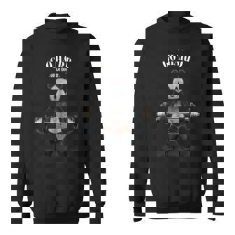 ウェイトリフティング 筋トレ バーベル やる気がないなら家に帰れ パンダ スウェットシャツ - Kawaiitshirt