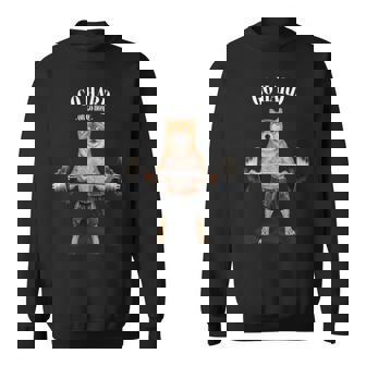 ウェイトリフティング 筋トレ バーベル やる気がないなら家に帰れ柴犬 しばいぬ 犬 スウェットシャツ - Kawaiitshirt