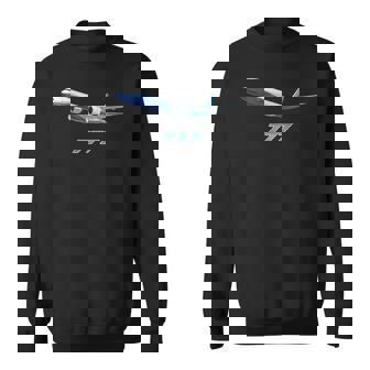 エアラインジェット777飛行機旅客機ジャンボジェット スウェットシャツ - Kawaiitshirt
