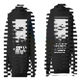 エイリアン Ufo ハンターシャツ I Want To Believe スウェットシャツ - Kawaiitshirt