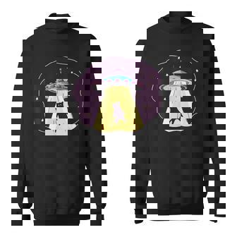 エイリアン Ufo ファニー キャット おもしろ 猫好き 猫飼い 猫 ネコ ねこ 黒猫 くろねこ好き 面白い スウェットシャツ - Kawaiitshirt