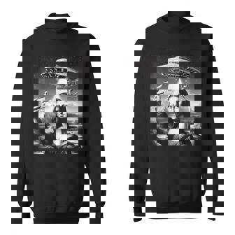 エイリアンufoモナリザと面白いセルフィー スウェットシャツ - Kawaiitshirt