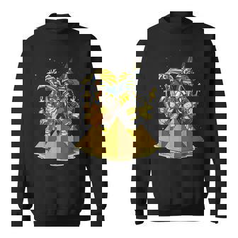 エジプトの神々アヌビスとホルスの目エジプトのピラミッドアンクのシンボル古代エジプト神話 スウェットシャツ - Kawaiitshirt