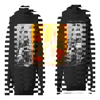 エレキギター好きのための酒とビールのロックギター スウェットシャツ - Kawaiitshirt