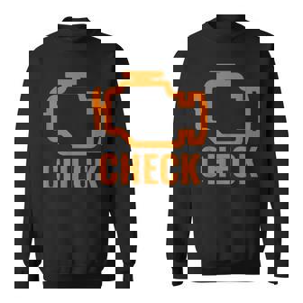 オレンジ色の車のエンジンダッシュボード警告灯 面白いメカニック。 スウェットシャツ - Kawaiitshirt