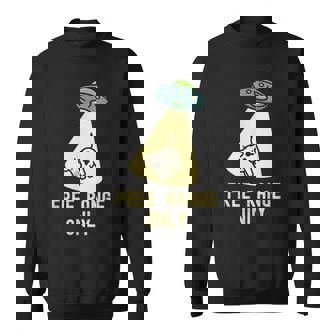 オーガニックフード 面白い Ufo エイリアン 誘拐牛 スウェットシャツ - Kawaiitshirt