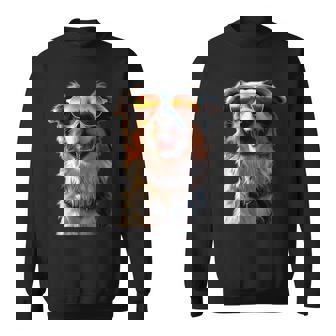 オーストラリアン・シェパード＆サングラス 愛犬家 シェパード スウェットシャツ - Kawaiitshirt