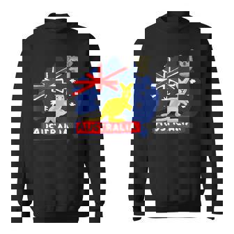 オーストラリア国旗マップ コンチネント カンガルー コアラ スウェットシャツ - Kawaiitshirt