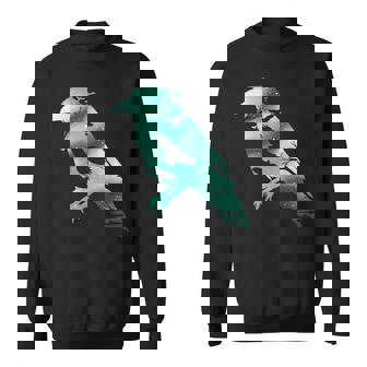 オーディンブラックカラスギフトバイキングレイヴンシルエット スウェットシャツ - Kawaiitshirt