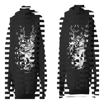 カエル ウシガエル ヒキガエル 炎 ブラックワーク スウェットシャツ - Kawaiitshirt