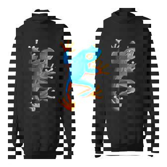 カエルの恋人-青いカエル スウェットシャツ - Kawaiitshirt