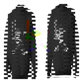 カエルの野球、カエルの野球、カエルの野球選手 スウェットシャツ - Kawaiitshirt