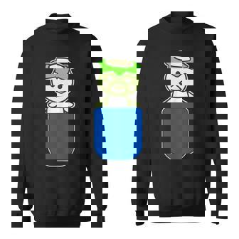 カッパ くん『いん・ざ・ぽけっと』河童【どうぶつフレンズ】きゅうり 妖怪 ゆるくて かわいい イラスト スウェットシャツ - Kawaiitshirt