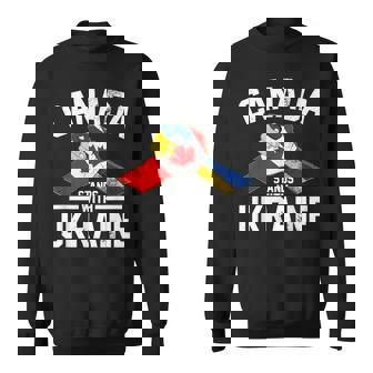 カナダはウクライナのウクライナのカナダの旗のtシャツで立ちます スウェットシャツ - Kawaiitshirt