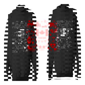 カナダ国旗tシャツ、カナダtシャツ、カナダ国旗、カナダ地図 スウェットシャツ - Kawaiitshirt