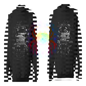 カニ曼荼羅動物モチーフアートカニ スウェットシャツ - Kawaiitshirt