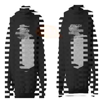 カピバラ フェイク ポケット カピバラ げっ歯類 げっ歯類 アニマル ノベルティ スウェットシャツ - Kawaiitshirt