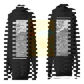 カピバラ 桜と温泉のカワイイアート スウェットシャツ - Kawaiitshirt