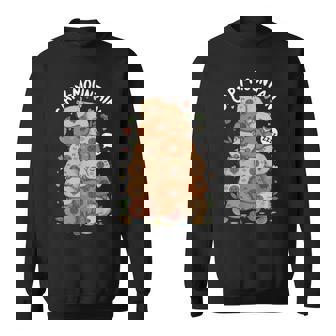 カピバラ山 かわいい 寝ているカピバラの恋人 スウェットシャツ - Kawaiitshirt