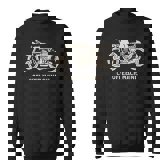 カフェレーサー 手描きバイクデザイン スウェットシャツ - Kawaiitshirt