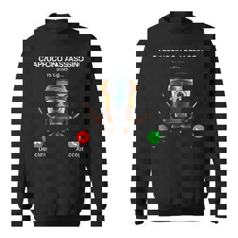 カプチーノ アサシーノ 呼び出し ブレイン イタリア ブレイン ミーム スウェットシャツ - Kawaiitshirt