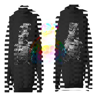 カメ カラフル Popart レインボー 爬虫類 かわいい亀 スウェットシャツ - Kawaiitshirt