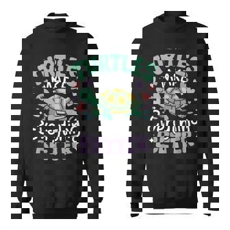 カメがすべてを良くするかわいい陸亀 スウェットシャツ - Kawaiitshirt