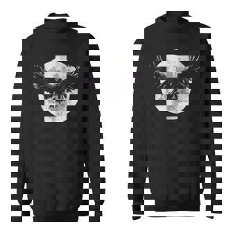 カラス アニマルプリント 動物好き カラス デザイン 動物 月 スウェットシャツ - Kawaiitshirt