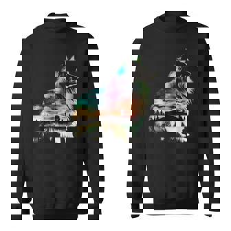 カラフル シェルティ 自然 シェットランド シープドッグ 反射 スウェットシャツ - Kawaiitshirt