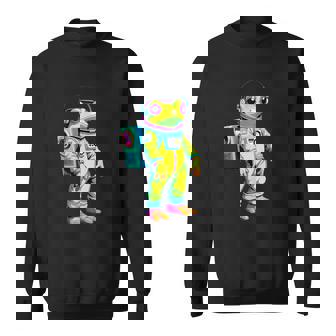 カラフルなカエルの宇宙飛行士キャラクター スウェットシャツ - Kawaiitshirt