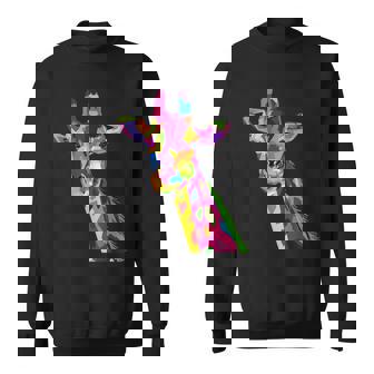 カラフルなキリン愛動物愛キリン スウェットシャツ - Kawaiitshirt