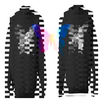 カラフルなシルエット抽象的な水彩蝶 スウェットシャツ - Kawaiitshirt
