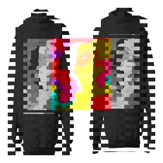 カラフルなドリームスケープ – シュールな顔と抽象的な波 スウェットシャツ - Kawaiitshirt