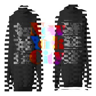 カラフルなニューヨークシティファッショングラフィックtシャツ、ニューヨーク市 スウェットシャツ - Kawaiitshirt