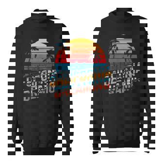 カリフォルニア ドリーミング サンセット ヤシの木 街並み スウェットシャツ - Kawaiitshirt