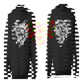 カワイイ ストロベリーハート コテージコア エステ ストロベリー スウェットシャツ - Kawaiitshirt