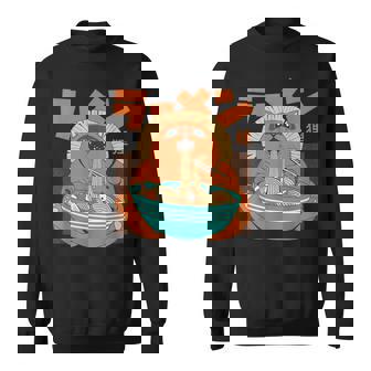 カワイイ ラーメンタヌキ妖怪 オタク アニメ 漫画 スウェットシャツ - Kawaiitshirt