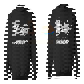 カワウソくん『スケボー』コツメカワウソ ゆるくて かわいい キャラクター イラスト スウェットシャツ - Kawaiitshirt