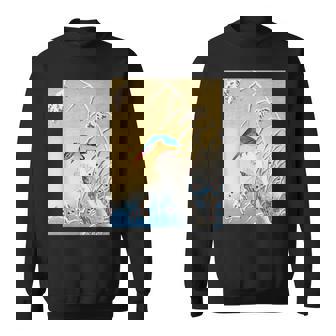 カワセミ 鳥 動物 ヴィンテージ 和 浮世絵 自然 江戸 スウェットシャツ - Kawaiitshirt