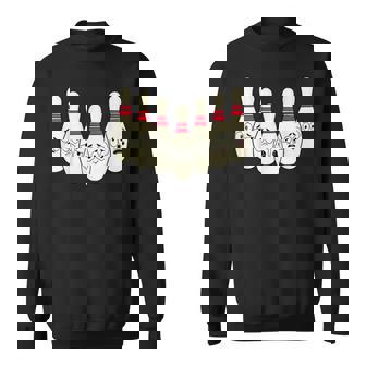 カートゥーン ボウリング 面白い 怖い ボウリング スウェットシャツ - Kawaiitshirt