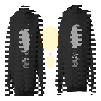 キウイフルーツバルーンで飛ぶ2羽のキウイ鳥。 スウェットシャツ - Kawaiitshirt