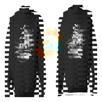 キツネアート スウェットシャツ - Kawaiitshirt