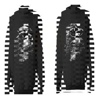 キャバリア・キング・チャールズ・スパニエル犬とサングラス スウェットシャツ - Kawaiitshirt