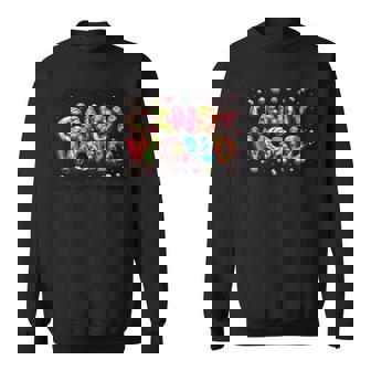 キャンディワールドに足を踏み入れて面白いスイーツとシュガーを手に入れましょう スウェットシャツ - Kawaiitshirt